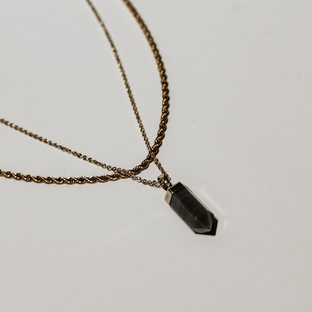 DOUBLE LAYER CRYSTAL NECKLACE